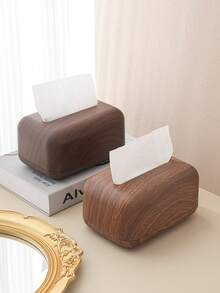 1 hộp đựng khăn giấy hình kẹo bông, giá đựng khăn ăn vân gỗ, hộp đựng đồ đa năng sáng tạo thích hợp cho phòng khách, có hộp đựng đồ điều khiển từ xa - Nhiều màu - Xem 5