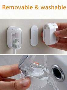 Bathroom Toothbrush Holder For Home Use, Wall-Mounted Minimalist Dustproof Toothbrush Hanger Without Drilling, With Automatic Closing Cover,Toothbrush Storage Shelf,Simple Portable Organiser For Bathroom,Dustproof Toothbrush Organiser With Cover - Nhiều màu - Xem 7