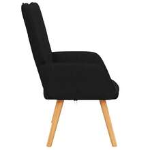 vidaXL Relaxsessel Schwarz Stoff - Black - View 4