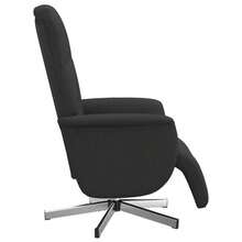 vidaXL Relaxsessel Mit Fußteil Schwarz Stoff - Noir - Voir 4