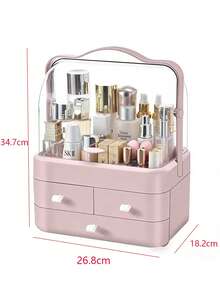 Large Capacity Multifunctional Makeup Box, Luxury High Capacity Cosmetic Storage Rack, Vanity Organizer For Skincare Products, Multi-Layer Dust-Proof Storage Box , Makeup Room Decor,Makeup Bag,Travel Essential - Multicolor - View 18