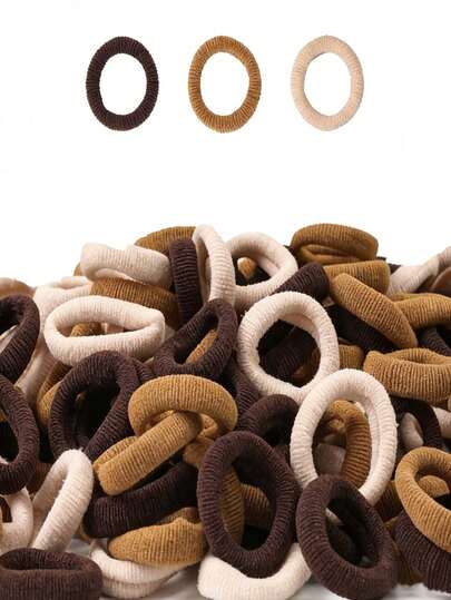 200/500/1000条装随机棕色宠物发圈。专为小型犬设计，也适用于猫咪。可爱又柔软，不会损伤毛发，超值装。适合日常玩耍和派对。高弹力、柔软、耐用、轻便且抗撕裂。