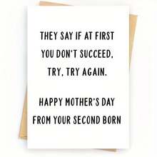 1pc Funny Mother'S Day Card, Middle Child Card For Mom Including Envelope - Sets - View 2