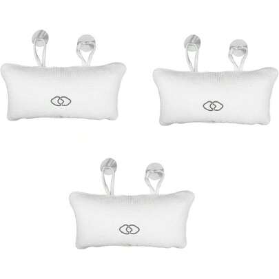 3 Piezas Bath Pillow para Bañera Almohada Ergonómica para y Cabeza con Ventosas Antideslizantes Cojín Inflable Hotel y Uso Casa Cómodo y