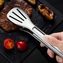 Stainless Steel Food Clip Meat Salad Bread Grill Buffet Clip Cooking Tools Kitchen Accessories, Meat Cooking Utensils, Barbecue Baking Silver Kitchen Accessories, Camping Supplies Wear-Resistant, Suitable For Home Kitchen Barbecue - Multicolor - View 9