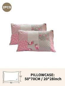 1pc/2pcs/4pcs Floral Print Pillowcase, Breathable Soft Comfortable, Envelope Closure Suitable For Bedroom Sofa Home Decor, Retro Style Bedroom Living Room Home Decor, Pillow Insert Not Included, Suitable For All Seasons - Multicolor - View 12