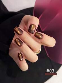 12毫升情人节高密度金红粉棕玻璃珠猫眼凝胶指甲油 2026 秋冬春季美甲美拉德琥珀凝胶美白百搭当季流行美甲艺术美甲沙龙居家DIY美甲用品 - 彩色 - 查看 20