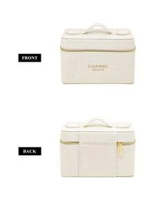 CHANEL 限量版白色圣诞化妆包，便携式洗漱收纳袋，化妆盒 - 白色 - 查看 7