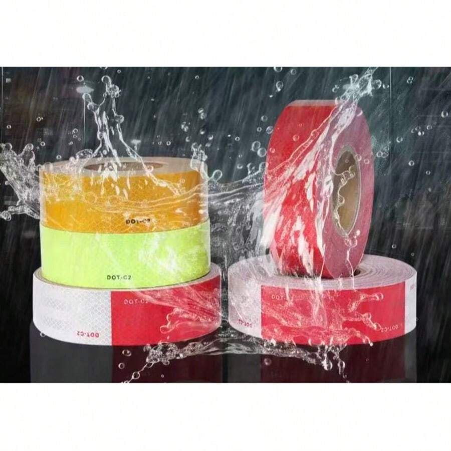 1 Roll Car Reflective Sticker High Luminance Safety Warning Anti-Collision For Vehicle Body Inspection