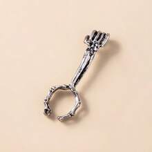 New Skull Palm Smoking Ring Personality Ring Cigarette Holder Thick Cigarette Handheld Portable Anti-Scald Tool - 銀色戒指 - 查看 2