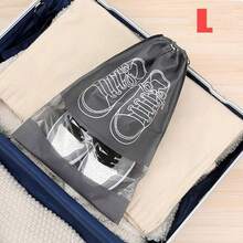 1/3/6 piezas Bolsas de almacenamiento de zapatos talla L/M, con cierre de cordón a prueba de polvo y humedad con ventana transparente, organizador portátil para viajes, hogar, dormitorio, unisex - Multicolor - Ver 14