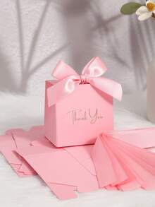 5/10pcs Mini Gift Boxes, Special Paper Material Solid Color Gift Boxes With Bow Ribbon, Foil "Thank You" Text, Suitable For Various Festivals, Parties, Weddings, Birthdays Small Gift Decoration, Christmas Candy, Chocolate, Snacks And Small Gift Packaging - Multicolor - View 7