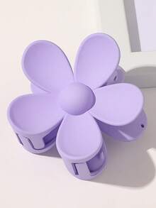 1个可爱花朵爪夹，简约时尚，百搭发夹，适合女孩佩戴 - 彩色 - 查看 5