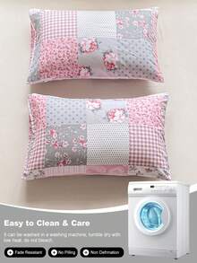 1pc/2pcs/4pcs Floral Print Pillowcase, Breathable Soft Comfortable, Envelope Closure Suitable For Bedroom Sofa Home Decor, Retro Style Bedroom Living Room Home Decor, Pillow Insert Not Included, Suitable For All Seasons - Multicolor - View 7