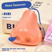 Realistic Human Face Feature Model, Soft Squishable Nose Stress Relief Fidget Toy, Suitable As Birthday Gift, Christmas Gift, Halloween Gift, Perfect Gift, Stationery - Multicolor - View 4