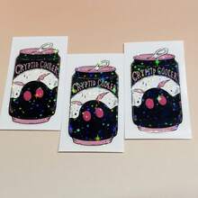 Hình dán hoạt hình lon nước ngọt, hình ảnh sinh vật huyền bí Mothman theo phong cách Gothic & Retro Kawaii, hình dán vinyl chống thấm nước dùng cho laptop, bình nước, trang trí sổ lưu niệm DIY, phụ kiện làm sổ lưu niệm. - Phim nhẹ - Xem 13
