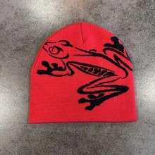 Casual Frog Knitted Hat European And American Street Jacquard Personality Pullover Beanie Export Wholesale - 綠色 - 查看 10