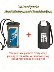 这款全新女士防水包完美搭配防水手机袋，即使在水下也能轻松使用手机。它提供四种容量选择：2升、5升、10升和15升。这款多功能女士户外斜挎包采用耐用、防刮的PVC材质制成。它是一款大容量防水背包，适合潜水、漂流、游泳、海滩活动、峡谷探险和徒步旅行。 - 彩色 - 查看 27