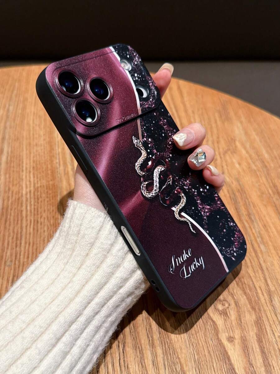 1个液态硅胶TPU防震防摔手机壳,紫红色蛇皮UV印花,兼容 7/8/7 Plus/8 Plus/X/XS/XR/XS Max/11/11 Pro/11 Pro Max/12/12 Pro/12 Pro Max/12 Mini/13/13 Pro/13 Pro Max/13 Mini/14/14 Pro/14 Pro Max/14 Plus/15/15 Pro/15 Pro Max/15 Plus/16 - 彩色 - 查看 1