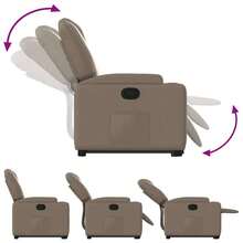 vidaXL Recliner With Lift Assistance Cappuccino-Brown Faux Leather - Jaune citron - Voir 7
