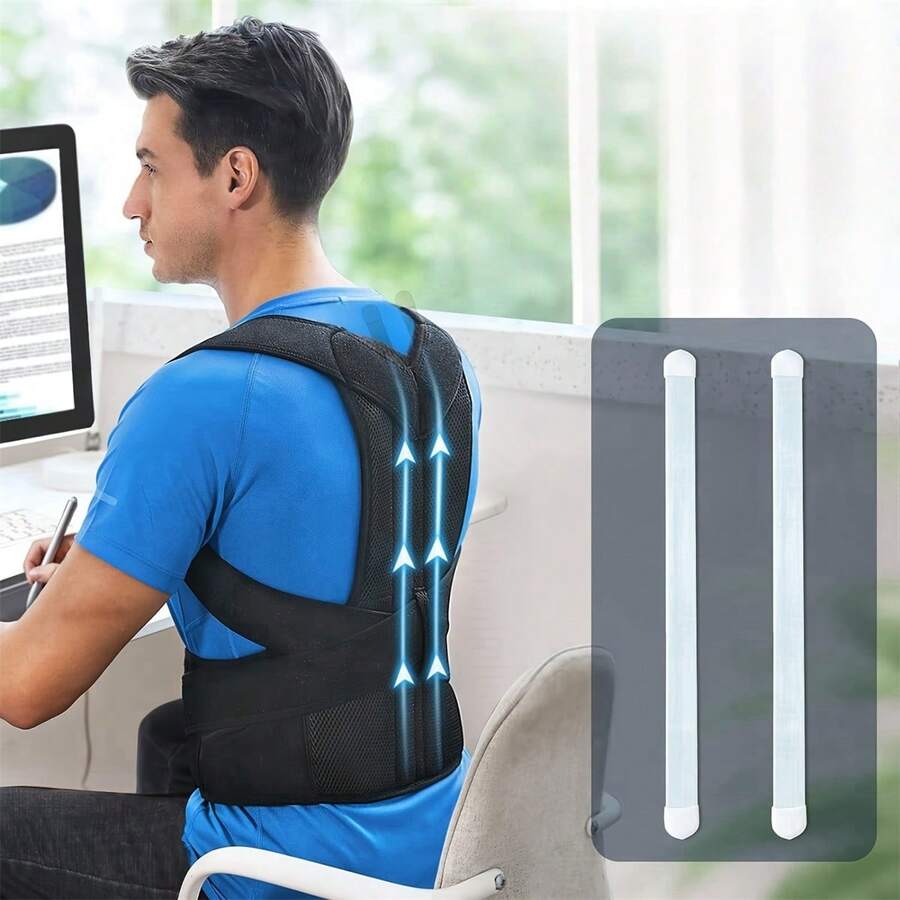 Unisex Adjustable Back Corrector, Shoulder Corrector, Full Back Support, Relieve Upper And Lower Back Pain - Scoliosis, Improve Back Posture And Provide Lumbar Support.Unisex Back Brace Posture Corrector, Shoulder Corrector, Adjustable Full Back Support, Relieves Upper And Lower Back Pain - Scoliosis, Improves Back Posture And Provides Lumbar Support
