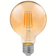 ILUMIFON Lâmpada Filamento LED G80 4W E27 LUZ BRANCO QUENTE Âmbar Retrô Vintage 110V~220V | Bivolt - Amarelo - Visão 4