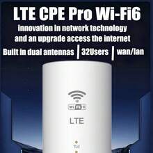 Este adaptador WiFi 5G compacto de color blanco cuenta con un diseño cilíndrico, compatible con múltiples bandas de frecuencia (B1/B3/B5/B7/B8/B20/B38/B39/B40/B41), alimentado por USB y compatible con tarjeta SIM/modo dual de banda ancha, una solución ideal para internet en el hogar. - Blanco - Ver 4