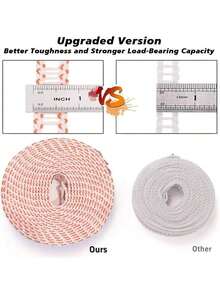 Clothesline,3 Pack Clotheslines For Outside, Adjustable Clothes Line,Windproof Clothesline With Hooks, Indoor And Outdoor Laundry And Drying Lines,Ideal Camping & Travel Essentials (5 M/197 In) - 1 - Xem 4