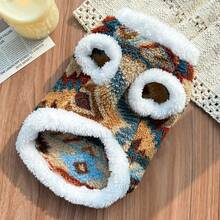 Pet Dog Cat Sleeveless Sweatshirt, Thick Double-Sided Fleece Warm For Winter - Blue - View 7