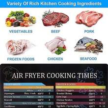 Air Fryer Cheat Sheet Magnetic Air Fryer Cooking Times Chart Magnet Cheat Sheet Set Air Fryer Accessories Cook Book Recipe Card Meat Temp Guide For Airfryer Oven Cooking Pot Kitchen Appliances 2 Pack - For Air Fryer - View 4