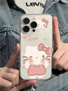 Ốp lưng điện thoại Sanrio Poke Face Kitty tương thích với iPhone 16/15 Apple 17 Pro, ốp bảo vệ điện thoại cao cấp thời trang cho 16/15 Plus/12 Pro Max/14/13/11. - Nhiều màu - Xem 1