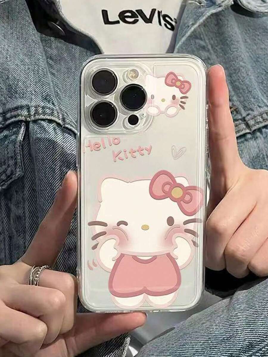 Ốp lưng điện thoại Sanrio Poke Face Kitty tương thích với iPhone 16/15 Apple 17 Pro, ốp bảo vệ điện thoại cao cấp thời trang cho 16/15 Plus/12 Pro Max/14/13/11. - Nhiều màu - Xem 1