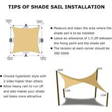 Malla Sombreadora, 5M* 90 Sombra Exterior, Tela de sombreo con proteccin. Sombra para jardn, cocheras, Terraza Beige 6m*4m - Beige 6m*4m - Ver 8