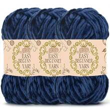 3件/套 150克 绒毛雪尼尔纱线，蓬松柔软的绒毛纱线，适合编织初学者的厚实柔软雪尼尔纱线 - 雪尼爾紗線 - 查看 12