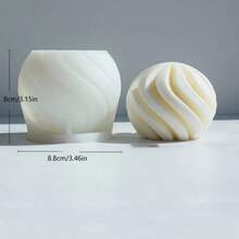 Geometric Spiral Ball DIY Handmade Fragrance Plaster Multifunctional Silicone Mold - White - View 5