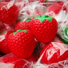 Slow Rebound Strawberry Toy, Realistic Strawberry Scented Cartoon Squeeze Stress Relief Toy - Multicolor - View 5
