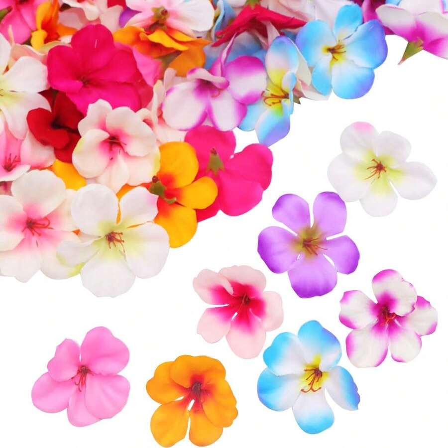 50/100 piezas/Set Pétalos de flores artificiales mini DIY para decoración del hogar, exterior, jardín, comedor, sala de estar, dormitorio, decoración de jarrones, decoración de bodas, materiales para ramos de novia, decoración de habitaciones, decoración de otoño, decoración de jardín, centros de mesa - Multicolor - Ver 1