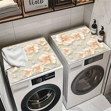 1pc Printed Dish Drying Mat, Washing Machine Top Cover, Daily Decor Drying Mat, Countertop Absorbent Pad, Quick-Dry Fridge Mat With Absorbent Function, Microwave Oven Protective Cover, Suitable For Modern Laundry Room And Kitchen Washing Machine And Dryer Tops - Multicolor - View 4