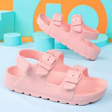 Summer Outdoor Strap Sandals For Boys & Girls, Lightweight Comfortable Open Toe Garden Shoes - Pink - View 7