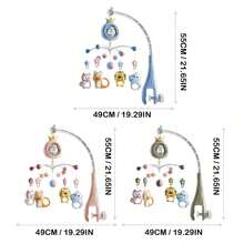 遥控婴儿床铃，带投影、音乐和夜灯功能 | ABS动物造型旋转玩具 | 舒缓放松的摇篮曲 | 理想的新生儿礼物 - 彩色 - 查看 11