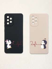 2个企鹅情人节图案相机镜头保护壳，兼容 17、Air、17 Pro、17 Pro Max、16 Pro Max、16 E、14/13、12、11 Pro Max、XS Max、X、XR、8、7、6S、Plus、Mini以及Galaxy A13 5G、S21 FE5G、A15、A21S、A34、A12、S21、S25，防震手机壳，适合作为生日礼物送给女朋友、男朋友或自用，国际版，非国内版。 - 彩色 - 查看 42