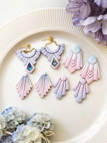 Fringe & Fan Art Deco Polymer Clay Cutter Set, DIY Tools For Handmade Earrings & Jewelry Charms - TH229 - View 5