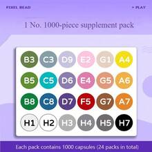 12000 piezas/Set Cuentas Perler compatibles de 2.6mm - 24 colores, 1000 piezas por color, kit de manualidades DIY para adultos, material de cuentas de fusión de alta calidad para hacer manualidades DIY - muchos - Ver 6