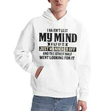 "You Are Already Excellent Enough" - Men's Casual Long-Sleeved Hooded Sweatshirt With Drawstring, Suitable For Autumn And Winter Wear, A Perfect Gift For Your Boyfriend. - White - View 1