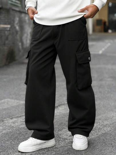 Men's All-Season Casual Sports Cargo Pants, With Drawstring Waist And Unique Side Pockets Design, More Fashionable. Suitable For Daily Casual Wear, Running, Ball Sports, Fitness And Various Sports Activities.