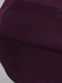 Women's Casual Solid Color Black Knit Scoop Neck Long Sleeve Slim Fit T-Shirt,Thermal Lined Without Bulkiness, Upgraded Thermal Fabric,  Slim Fitted Stretch Undershirt Tee Blouse For Fall And Winter - Purple - View 8