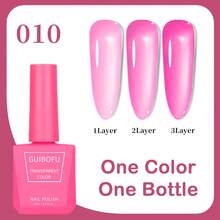 1 Bottle 15ml Milky Jelly Nude Color Gel Nail Polish, Transparent, Translucent Pink Gel Manicure Set, Suitable For Nail Salons And DIY Home Manicure, 58 Colors Gel Nail Polish Nails - Multicolor - View 18