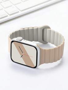 1Pc Men Women Magnetic Watch Band Compatible With Apple Watch Band Compatible With Apple Watch 42mm 38mm 40mm 41mm 44mm 45mm 46mm 49mm Fashion Smart Watch Replacement Watch Strap For Series Ultra2 Ultra SE2 SE 11 10 9 8 7 6 5 4 3 2 1 - Multicolor - View 4