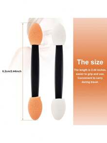 100 piezas Aplicadores desechables de sombra de ojos, pinceles aplicadores de sombra de ojos de doble cara, aplicadores de esponja para maquillaje de ojos, regalos - Multicolor - Ver 4
