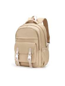 14-15.6英寸笔记本电脑背包，适合大学生；15英寸轻便耐用背包，男女通用；适用于学校、工作、旅行、户外徒步；多口袋设计，带笔记本电脑隔层；防水休闲背包；绝佳的返校礼物 - 彩色 - 查看 10